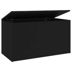 VidaXL Opbergkist 84x42x46 Cm Bewerkt Hout Zwart