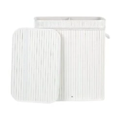 Beliani Mand KALTHOTA - Wit Bamboehout 9 Beliani Mand KALTHOTA - Wit Bamboehout -Huishoudelijke Goederen Winkel 1000087122 0105