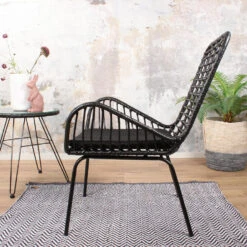 DS4U® Modo Rieten Lounge - Wicker - Zwart -Huishoudelijke Goederen Winkel 1000088186 0102