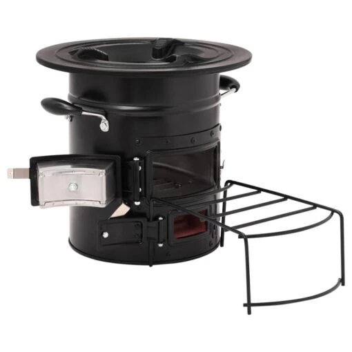 VidaXL Camping Houtkachel 50x33,5x30,5 Cm Staal Zwart