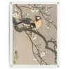 Tuinposter Ohara Koson Koolmezen Op Bloesemtak 80x60 Cm Beige -Huishoudelijke Goederen Winkel 1000088364