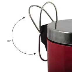 MSV Badkamer/toilet Pedaalemmer - Rood - 3 Liter - 17 X 25 Cm -Huishoudelijke Goederen Winkel 1000089294 0103
