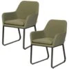 Exotan Fauteuil Buiten Plaza - Aluminium - Groen - Set Van 2 2 Exotan Fauteuil Buiten Plaza - Aluminium - Groen - Set Van 2 -Huishoudelijke Goederen Winkel 1000090468