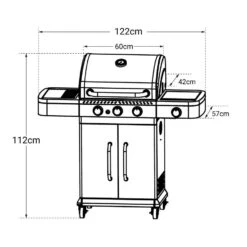 Cook'in Garden Grills FIDGI - Zwart - Staal -Huishoudelijke Goederen Winkel 1000092308 0104