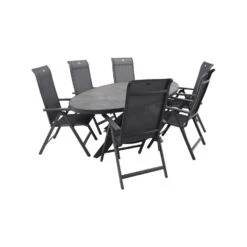 Hartman Milaan/Silva 240x115 Cm. Ovale Tuinset - 7-delig