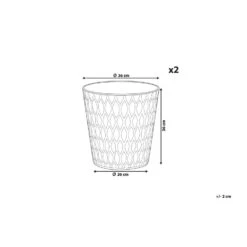 Beliani Plantenbak Voor Buiten LAVRIO - Grijs Klei-vezelmengsel -Huishoudelijke Goederen Winkel 1000094072 0102