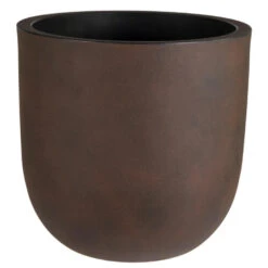 Mega Collections Plantenpot/bloempot - Kunststof - Roest Bruin - D46 Cm
