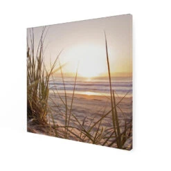 Art For The Home - Buitencanvas - Zonsondergang Duinen - 50x50cm -Huishoudelijke Goederen Winkel 1000095129 0102