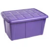 Plasticforte Opbergbox Met Deksel - Paars - 60L - Kunststof 2 Plasticforte Opbergbox Met Deksel - Paars - 60L - Kunststof -Huishoudelijke Goederen Winkel 1000095377