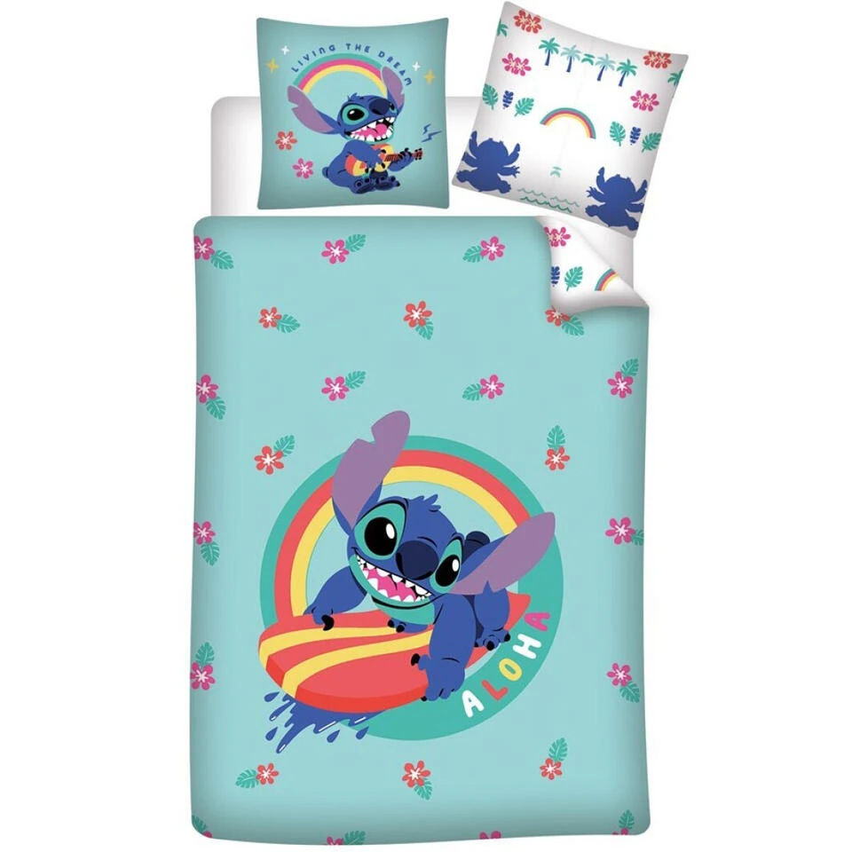 Disney Lilo & Stitch Dekbedovertrek Surf - 140 X 200 + 65 X 65 Cm - Katoen 3 Disney Lilo & Stitch Dekbedovertrek Surf - 140 X 200 + 65 X 65 Cm - Katoen