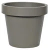 Mega Collections Plantenpot/bloempot - Kunststof - Taupe - D30 Cm -Huishoudelijke Goederen Winkel 1000096748