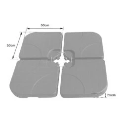 Happy Garden Zonneschermstandaards QUIBERON - Zwart - Plastic -Huishoudelijke Goederen Winkel 1000097772 0104