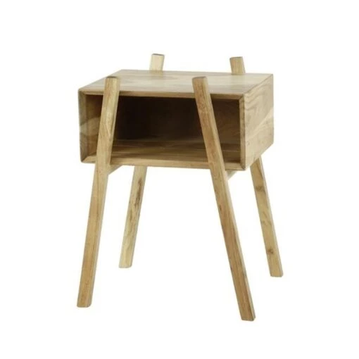 Nachtkastje Verena Acaciahout - 35x45x60 Cm - Hout - Bruin