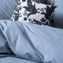 Dindi Home - Dekbedovertrek Plain Beauty - 260x220 Cm - Blauw -Huishoudelijke Goederen Winkel 1000098633 0103