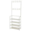 Storage Solutions Kledingrek - 60 X 26 X 155 Cm - Metaal - Wit