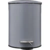 5Five Pedaalemmer - Donkergrijs - Metaal - 3L - 23 Cm - Soft Close 1 5Five Pedaalemmer - Donkergrijs - Metaal - 3L - 23 Cm - Soft Close -Huishoudelijke Goederen Winkel 1000099135