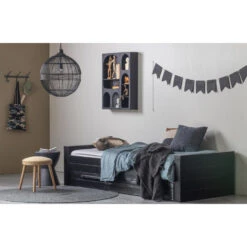 WOOOD Ava Kapstok 3 Haken - Metaal - Zwart - Set Van 2 -Huishoudelijke Goederen Winkel 1000099307 0102