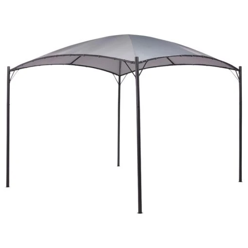Beliani Tuinpaviljoen VOMERO - Grijs Polyester, Staal