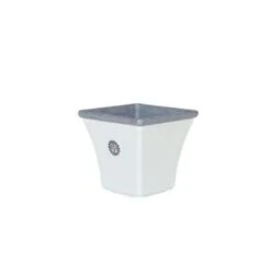 Beliani Plantenbak Voor Buiten ELATEIA - Wit Stenenmix, Polyresin -Huishoudelijke Goederen Winkel 1238030069 0102