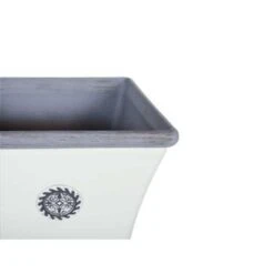 Beliani Plantenbak Voor Buiten ELATEIA - Wit Stenenmix, Polyresin -Huishoudelijke Goederen Winkel 1238030069 0103