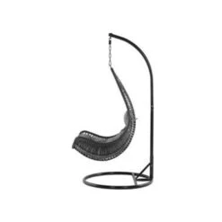 Beliani Hangstoel ATRI - Zwart Pe Rotan -Huishoudelijke Goederen Winkel 1293314011 0103