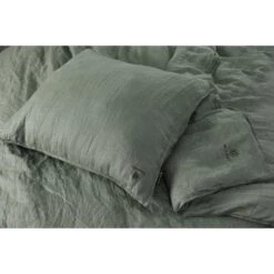 BLCKOUT Alabama - Linnen - Dekbedovertrek - 200x200/220 Cm - Groen -Huishoudelijke Goederen Winkel 1337199342 0102
