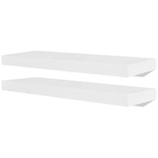VIDAXL Wandplanken MDF Zwevend Voor Boeken/dvd Wit 2 St