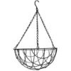 Merkloos Bloempot Hangmand - Zwart - Incl Ophangmateriaal - 30 Cm -Huishoudelijke Goederen Winkel 1554232755