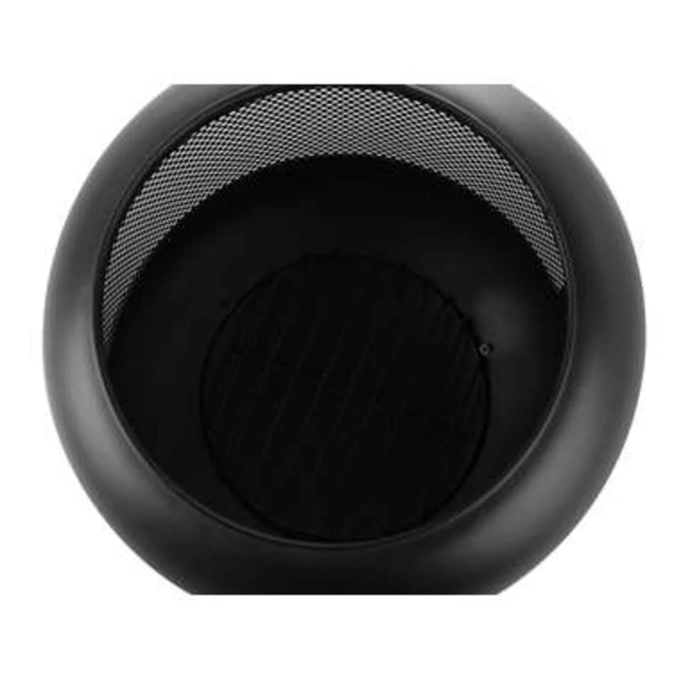 Beliani Vuurkorf Voor Hout VEER - Zwart Staal 6 Beliani Vuurkorf Voor Hout VEER - Zwart Staal - Afbeelding 4