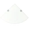 VidaXL Hoekschappen 2 St Met Chromen Dragers 35x35 Cm Glas Transparant -Huishoudelijke Goederen Winkel 1601794083