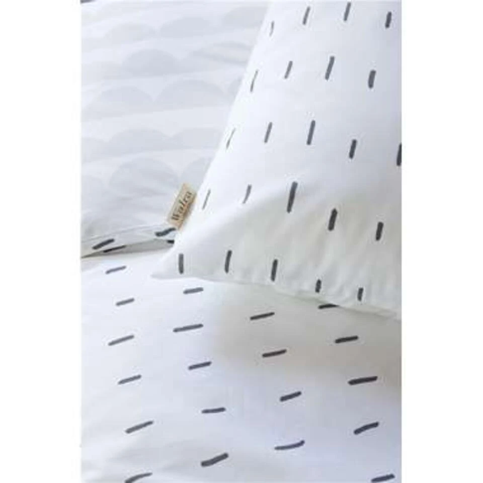 Walra - Dekbedovertrek More Dashes - 240x220 Cm - Wit / Grijs 5 Walra - Dekbedovertrek More Dashes - 240x220 Cm - Wit / Grijs - Afbeelding 3