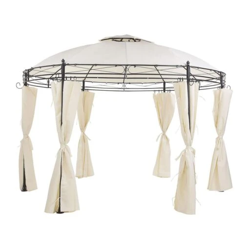 Beliani Tuinpaviljoen SAFARA - Beige Staal