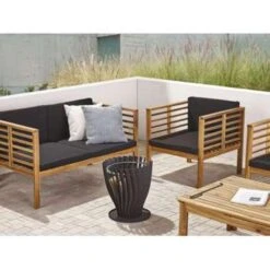 Beliani Vuurkorf Voor Hout KEDIRI - Zwart Staal 8 Beliani Vuurkorf Voor Hout KEDIRI - Zwart Staal -Huishoudelijke Goederen Winkel 1657740093 0102