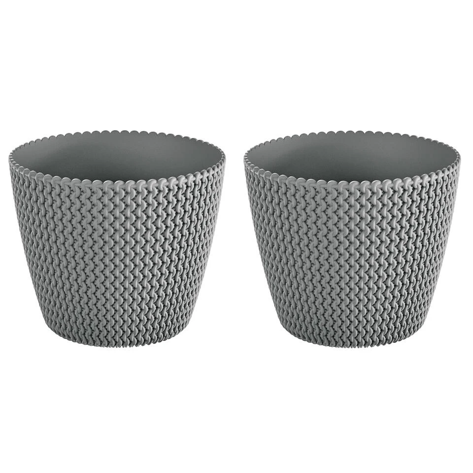 Prosperplast Bloempot Splofy - Lichtgrijs - Voor Buiten - 40 Cm 4 Prosperplast Bloempot Splofy - Lichtgrijs - Voor Buiten - 40 Cm - Afbeelding 2