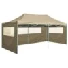 VidaXL Partytent Met 4 Zijwanden Inklapbaar 3x6 M Staal Crème -Huishoudelijke Goederen Winkel 1691150380