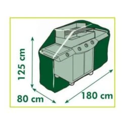 Merkloos Grijze Afdekhoes/beschermhoes Gas Barbecue/bbq 180 X 80 X 125 Cm -Huishoudelijke Goederen Winkel 1693674517 0102