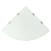 VidaXL Hoekschappen 2 St Met Chromen Dragers 45x45 Cm Glas Wit -Huishoudelijke Goederen Winkel 1722917504