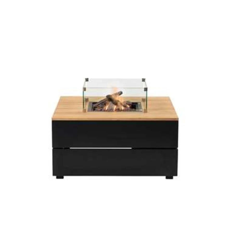 Cosi Fires Cosipure Lounge Vuurtafel 100 Cm Zwart - Teak Top 4 Cosi Fires Cosipure Lounge Vuurtafel 100 Cm Zwart - Teak Top - Afbeelding 2