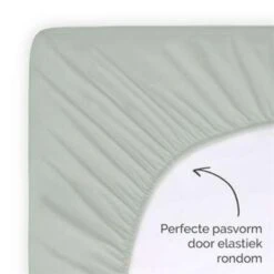 Byrklund - Hoeslaken Jersey - 180x220 Cm - Grijsgroen -Huishoudelijke Goederen Winkel 1790209817 0103