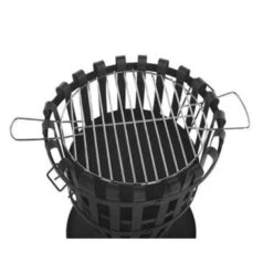 Beliani Vuurkorf Voor Hout PULO - Zwart Staal -Huishoudelijke Goederen Winkel 1792250535 0103