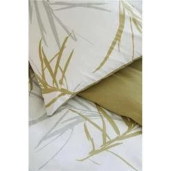 Walra - Dekbedovertrek Remade Bamboo Grasses - 240x220 Cm - Honing Mosterd -Huishoudelijke Goederen Winkel 1863985962 0102