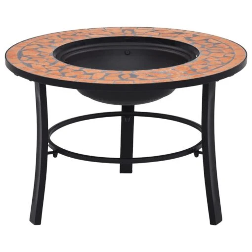 VidaXL Vuurschaal Mozaïek 68 Cm Keramiek Terracottakleurig