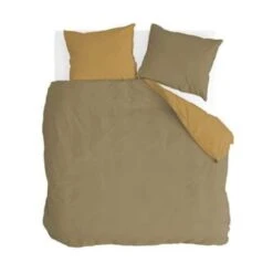 Byrklund - Dekbedovertrek Side Way - 240x220 Cm - Geel / Mosterd -Huishoudelijke Goederen Winkel 1967910709 0101