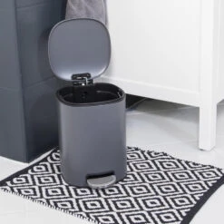 HI Pedaalemmer Classic - Softclose - 5L - Antraciet Grijs - 25 X 27 Cm -Huishoudelijke Goederen Winkel 1a26618d1412401b96ff5c4aa7e0bd18