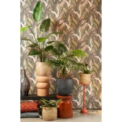 Mica Decorations Lester Bloempot - Ø38 Cm - Terracotta - Zwart Steen -Huishoudelijke Goederen Winkel 29614e149cfa4a3397a5e0e00c306dc1