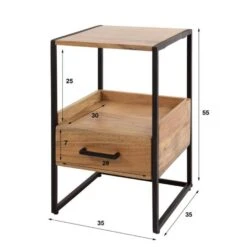 Hoyz - Nachtkastje Niche 1L XS - Massief Acacia Naturel -Huishoudelijke Goederen Winkel 2e35b42eda434da781b969532b79073c