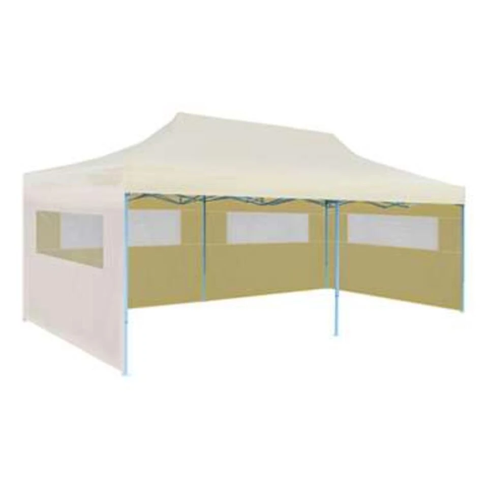 VidaXL Partytent Pop-up Inklapbaar 3x6 M Crème 4 VidaXL Partytent Pop-up Inklapbaar 3x6 M Crème - Afbeelding 2