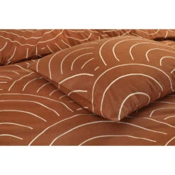 Comfort Dekbedovertrek Sendai Grafisch - Caramel - 240x200/220 Cm -Huishoudelijke Goederen Winkel 31105995 9000