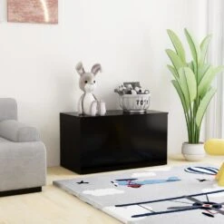 VidaXL Opbergkist 84x42x46 Cm Bewerkt Hout Zwart -Huishoudelijke Goederen Winkel 36db7516cb1c47cf909c67ee5463c515