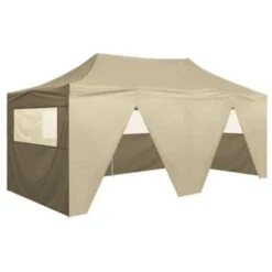 VidaXL Partytent Met 4 Zijwanden Inklapbaar 3x6 M Staal Crème -Huishoudelijke Goederen Winkel 3b252f8e77bb4256aff7ed5ff7ad3bc9